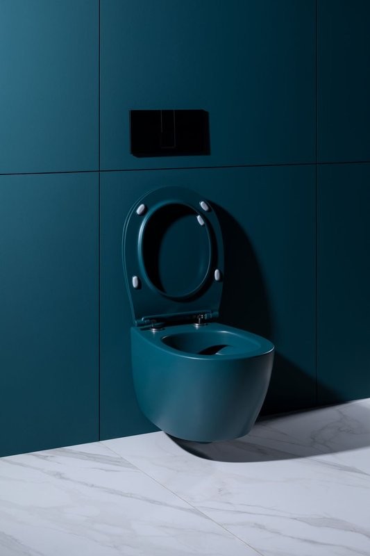 Унитаз подвесной Allen Brau Fantasy 4.11004.PT безободковый, с микролифтом, петроль