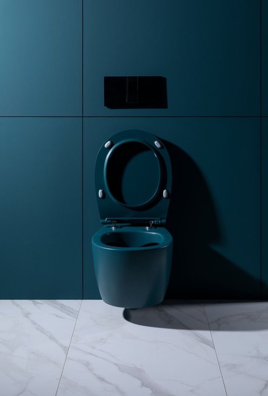 Унитаз подвесной Allen Brau Fantasy 4.11004.PT безободковый, с микролифтом, петроль