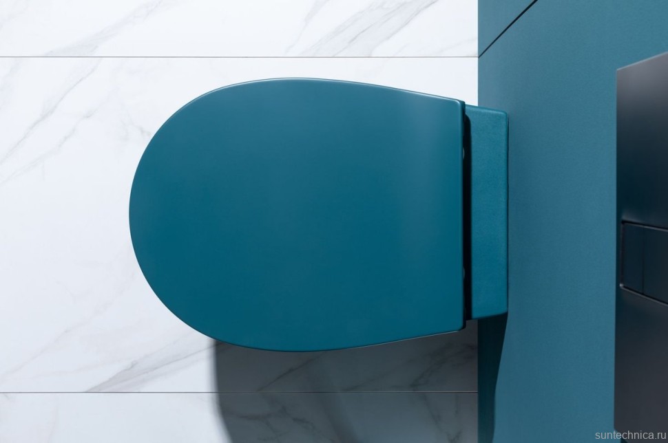 Унитаз подвесной Allen Brau Fantasy 4.11004.PT безободковый, с микролифтом, петроль