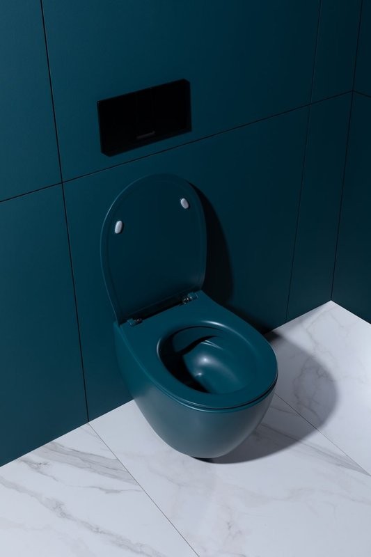 Унитаз подвесной Allen Brau Fantasy 4.11004.PT безободковый, с микролифтом, петроль