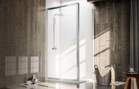 Душевой уголок Veconi Rovigo RV-072 110x100, профиль хром