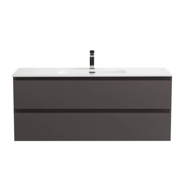 Тумба под раковину без столешницы BelBagno Kraft 120 подвесная, матовая темно-серая
