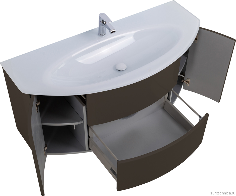 Мебель для ванной комнаты Cezares Eden 120 grigio talpa opaco, раковина 82368