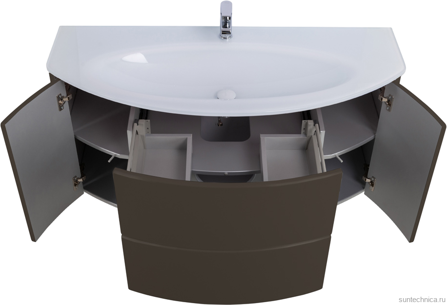 Мебель для ванной комнаты Cezares Eden 120 grigio talpa opaco, раковина 82368