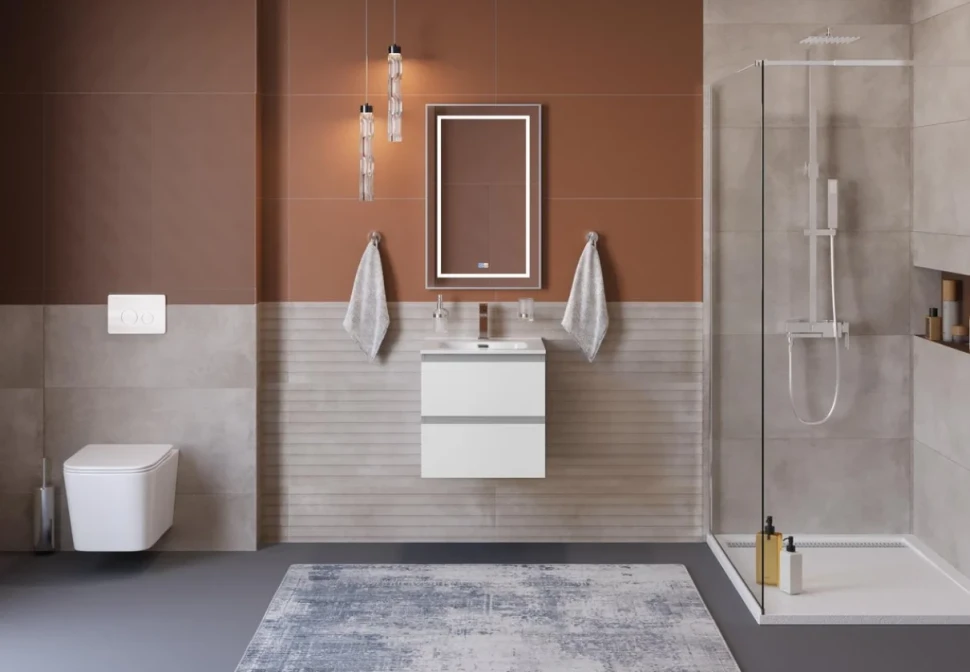 Тумба с раковиной BelBagno Kraft 39 60 подвесная, bianco opaco, раковина bb600/390etl