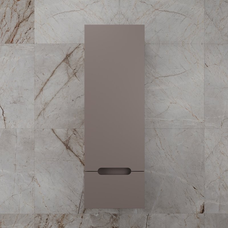 Шкаф пенал для ванной Style Line Матис 36 Plus подвесной, тауп темный