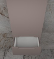 Шкаф пенал для ванной Style Line Матис 36 Plus подвесной, тауп темный