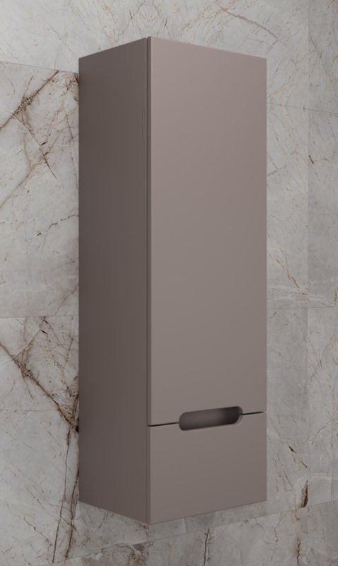 Шкаф пенал для ванной Style Line Матис 36 Plus подвесной, тауп темный