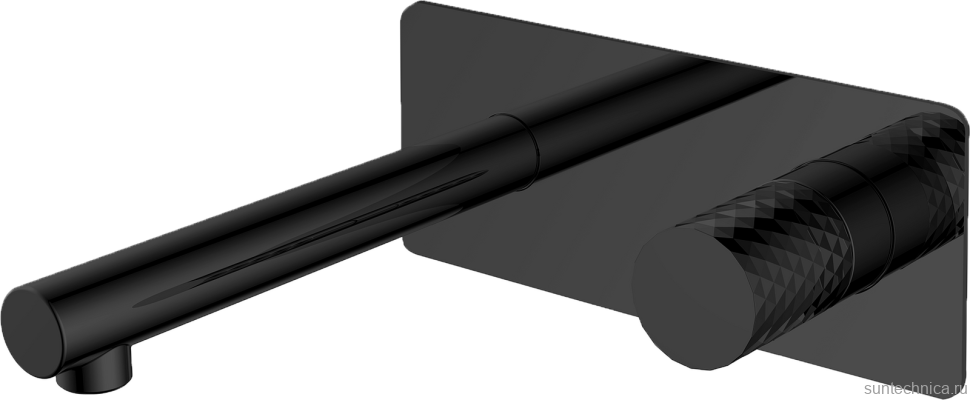 Смеситель для раковины Boheme Stick 125-BB С ВНУТРЕННЕЙ ЧАСТЬЮ, diamond black