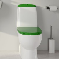 Унитаз-компакт напольный Sanita luxe Best Comfort с микролифтом, белый, зеленый