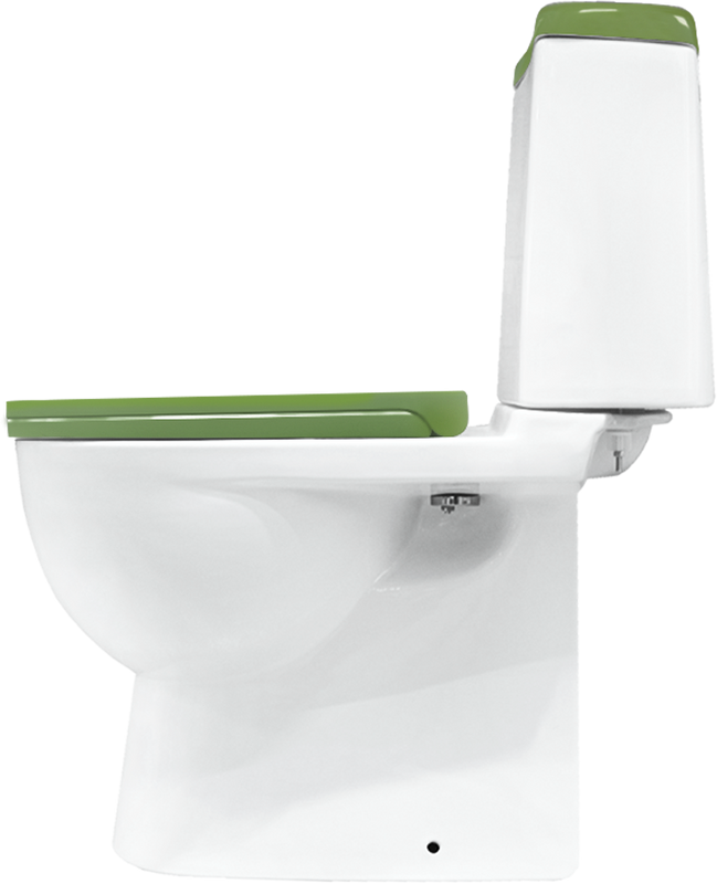 Унитаз-компакт напольный Sanita luxe Best Comfort с микролифтом, белый, зеленый