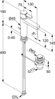 Смеситель для раковины Kludi Zenta XXL 382640575