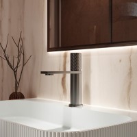 Смеситель для раковины Vincea Альто VBF-6AL1GM вороненая сталь