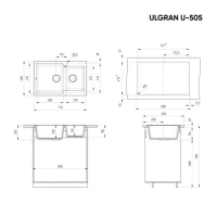 Мойка кухонная Ulgran U-505 -328 бежевая Мойка кухонная Ulgran U-505 -328 бежевая