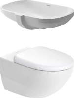 Комплект Унитаз подвесной Duravit Architec + Раковина D-code 0338490000 встраиваемая Комплект Унитаз подвесной Duravit Architec + Раковина D-code 0338490000 встраиваемая