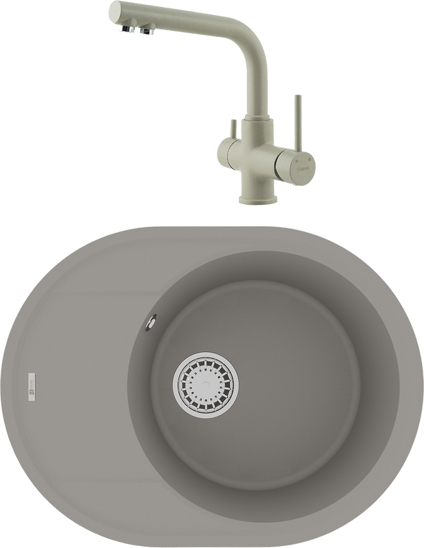 Комплект Мойка Lemark Lacha 620 9910051 грей + Смеситель Comfort LM3061PGR грей