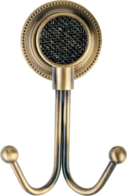 Крючок Boheme Royal Cristal Black Br двойной, бронза