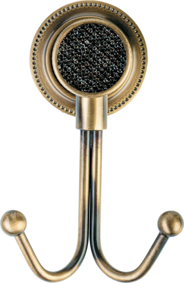 Крючок Boheme Royal Cristal Black Br двойной, бронза