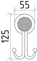 Крючок Boheme Royal Cristal Black Br двойной, бронза