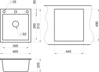 Мойка кухонная Granula 4651, графит