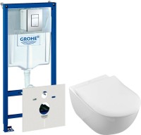 Комплект Унитаз подвесной Villeroy & Boch Subway 2.0 5614R201 alpin + Инсталляция Grohe Rapid SL 38775001H 4 в 1 с кнопкой смыва и шумоизоляцией