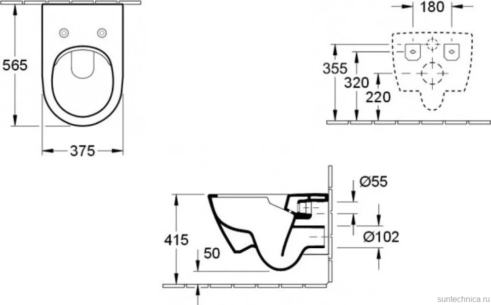 Комплект Унитаз подвесной Villeroy & Boch Subway 2.0 5614R201 alpin + Инсталляция Grohe Rapid SL 38775001H 4 в 1 с кнопкой смыва и шумоизоляцией