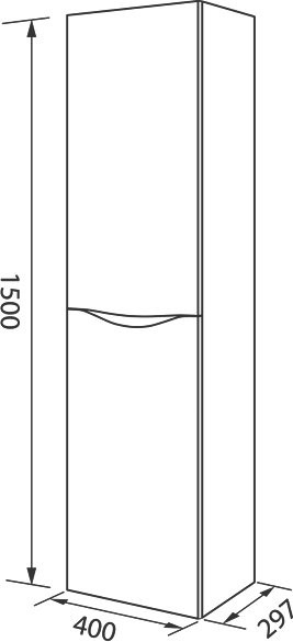 Шкаф пенал для ванной IDDIS Cloud белый, золотистый дуб