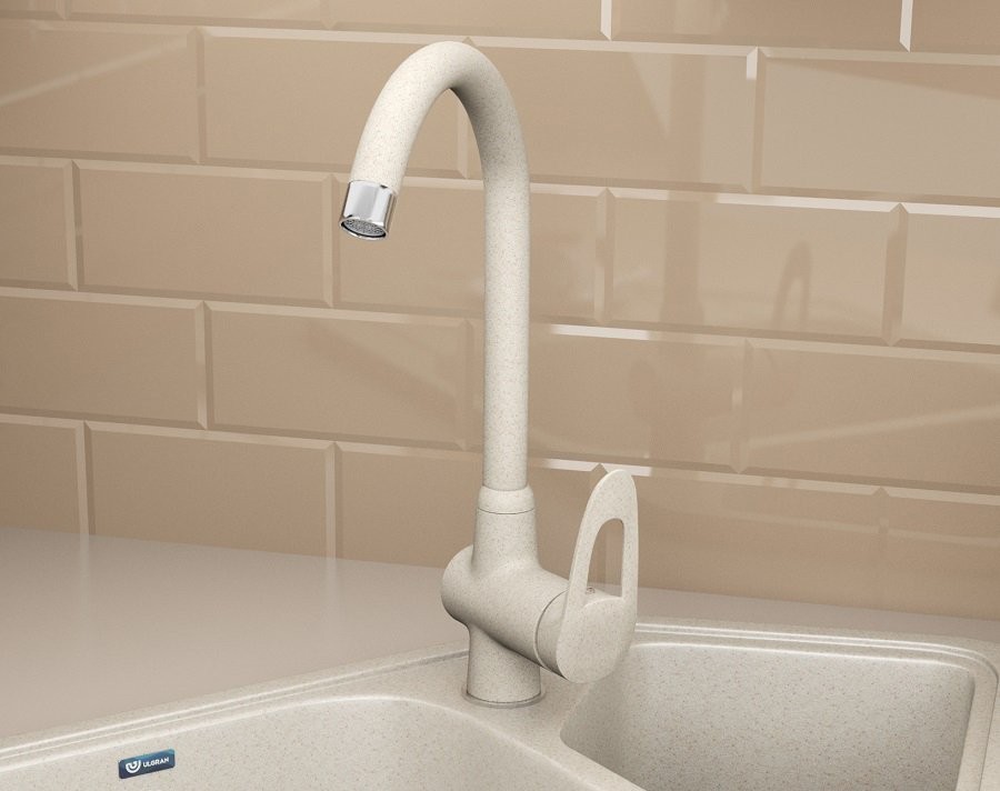 Смеситель для кухни Ulgran U-006 U-006-331 белый