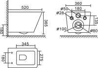 Комплект Унитаз подвесной BelBagno Ardente-c BB3202CHR-MB крышка BB3202SC-MB, безободковый, с микролифтом + Система инсталляции для унитазов BelBagno