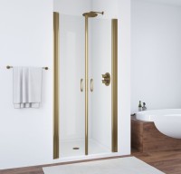 Душевая дверь в нишу Vegas Glass E2P 75 05 01 профиль бронза, стекло прозрачное