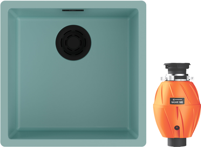 Комплект Мойка Omoikiri Yamakawa 45-Integra-AZ azur blue + Измельчитель Nagare 500