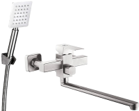 Смеситель с длинным изливом для ванны Fashun A52202 сатин