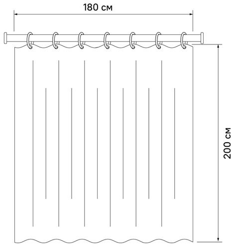 Штора для ванной IDDIS Decor DW04P18i11 180х200, розовая