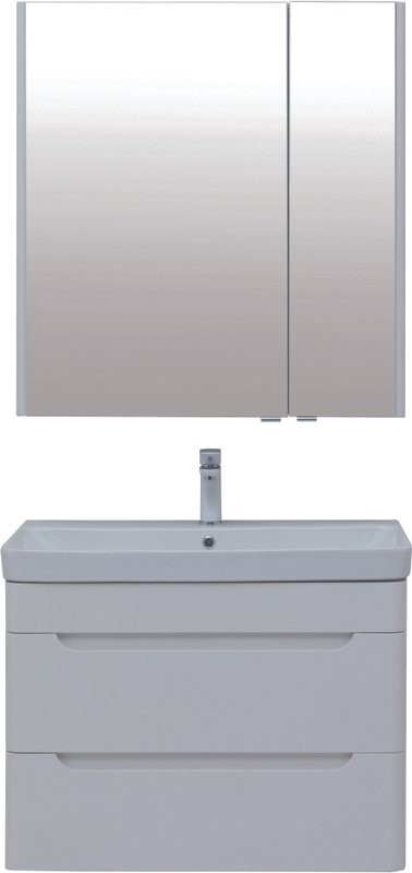 Тумба с раковиной Aquanet София 80 2 ящика