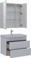 Тумба с раковиной Aquanet София 80 2 ящика