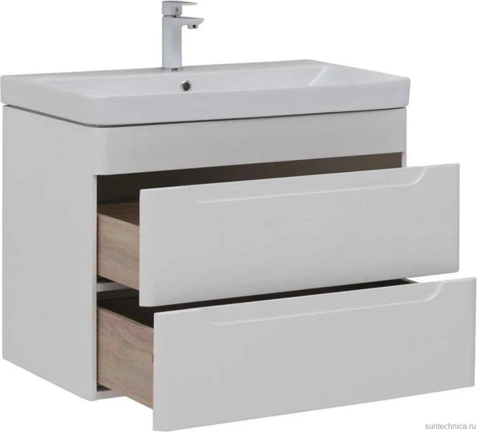 Тумба с раковиной Aquanet София 80 2 ящика
