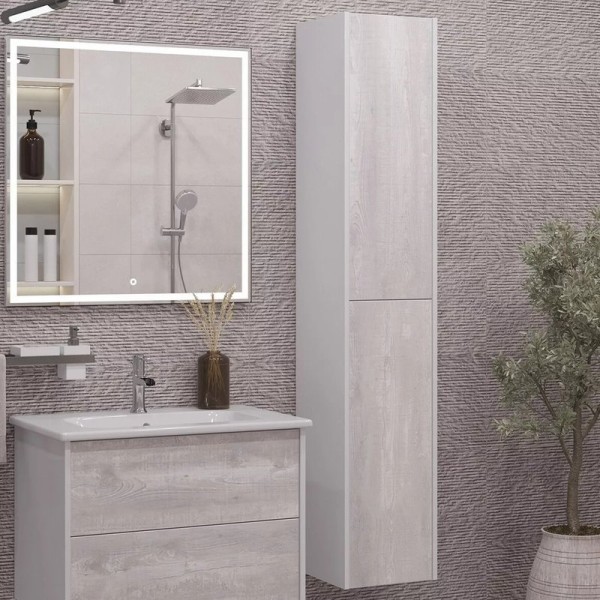 Шкаф пенал для ванной SanStar Trend подвесной, белый