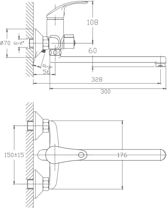 Универсальный смеситель Haiba HB36 HB2236
