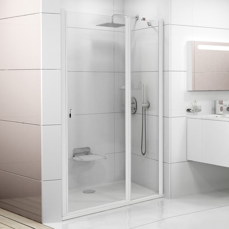 Душевая дверь в нишу Ravak Chrome CSD2-110 Transparent, профиль белый