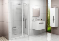 Душевая дверь в нишу Ravak Chrome CSD2-110 Transparent, профиль белый