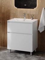 Тумба под раковину без столешницы Teymi Laina 70 напольная, матовая белая