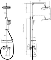 Душевая стойка Rossinka RS29 RS29-46