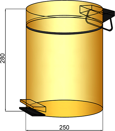 Мусорное ведро Boheme 10426-MG матовое золото