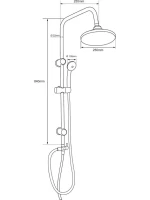 Душевая стойка Aquanet Passion AF300-70-R-B чёрная матовая Душевая стойка Aquanet Passion AF300-70-R-B чёрная матовая