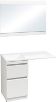 Тумба с раковиной Style Line Даллас 110 Люкс Plus напольная, белая, эмаль L