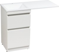 Тумба с раковиной Style Line Даллас 110 Люкс Plus напольная, белая, эмаль L