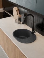 Мойка кухонная Domaci Болонья М-10-007 антрацит Мойка кухонная Domaci Болонья М-10-007 антрацит