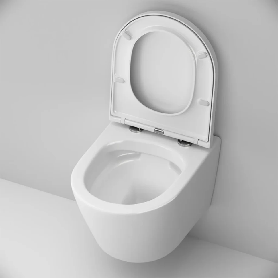 Комплект Унитаз подвесной AM.PM Sense C741701SC безободковый, с микролифтом + Инсталляция TECE Base 9400413 4 в 1 с кнопкой смыва