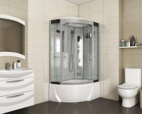 Душевая кабина Niagara Luxe 7712WR хром, металлик, с высоким поддоном, с сиденьем
