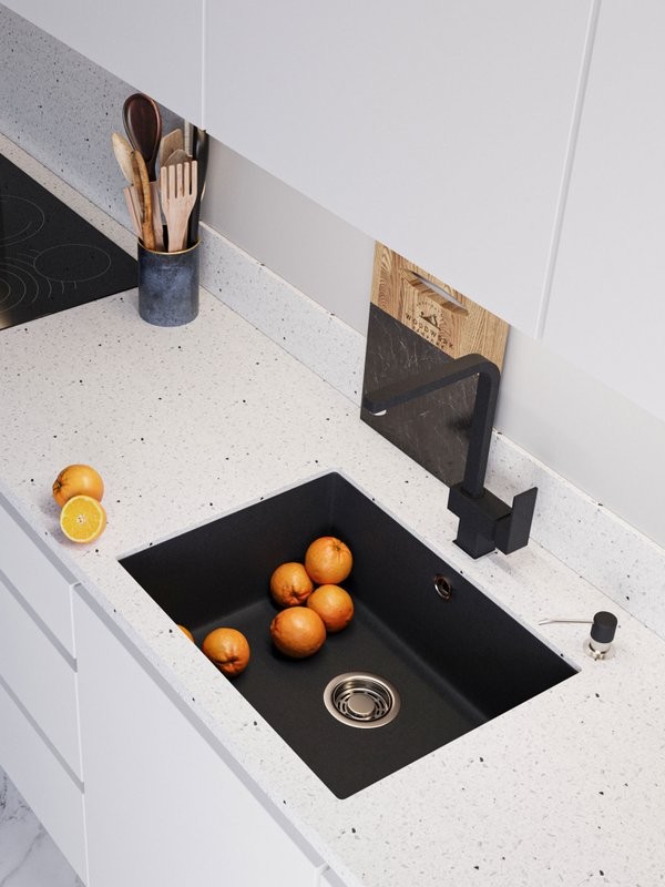 Мойка кухонная Emar Quartz EMQ-1555.P морион